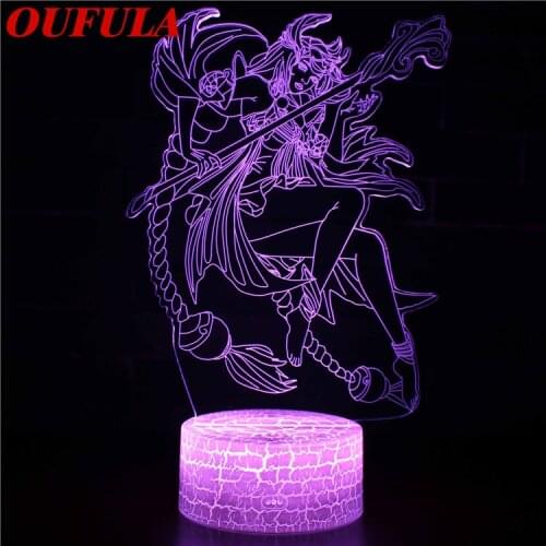 Night LED Lights Novelty 3D lamp Cute Toy Gift 7 Color Abstract Artist Graphics Cartoon Atmosphere Lamp For Children Kids Room