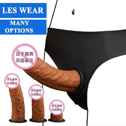 Wearable penile pants, lovers' sex toys, mens and womens shared adult products dildo underwear