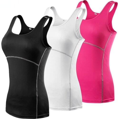 New Yoga Tops Women Sexy Gym Sportswear Vest Fitness tight woman clothing Sleeveless Running shirt Quick Dry White Yoga Tank Top