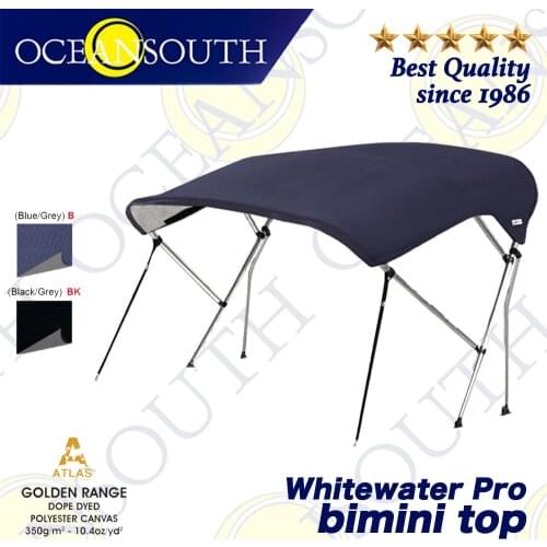 Oceansouth Whitewater Pro Bimini 1.5-2.1m 25mm Aluminium Extra Strength Tube Heavy-Duty Boat-cover Top Canopy UV Protection
