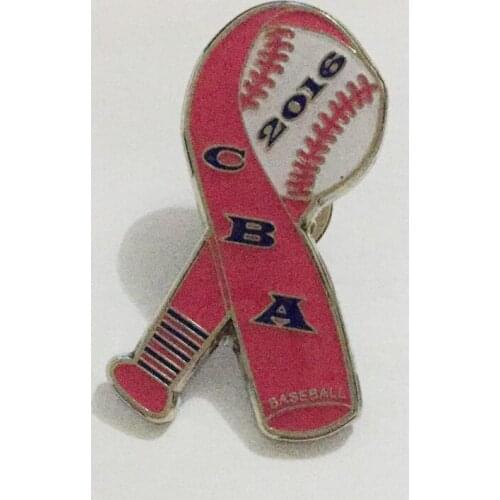 Custom 2" Ribbon Trading Baseball Lapel Pin Badge