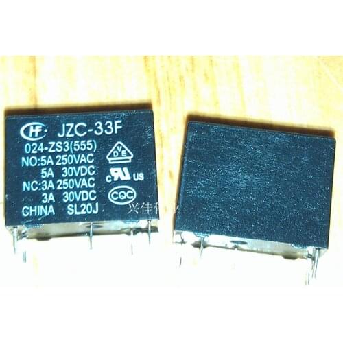 Relays JZC-33F 024-ZS3(555) 33F-1C-24V-5A