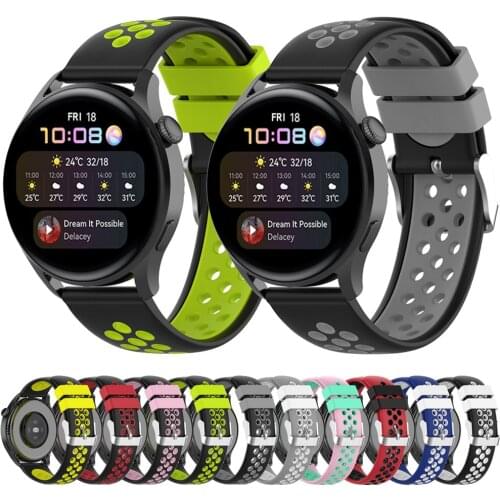 22mm Silicone Sport Replacement Strap For Huawei Watch 3&3 Pro Watchband For Huawei GT 2 Pro/GT 2 46mm/GT 2E Bracelet Wristband