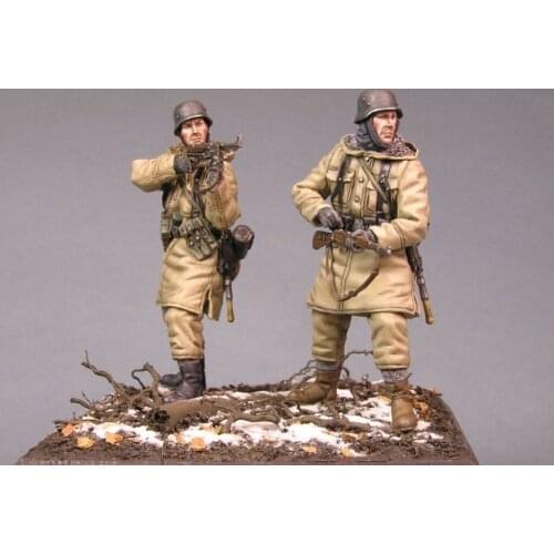 1:35 Ratio Die-cast Resin 2 Soldiers Of The German Army Of The Second World War Need To Assemble And Color By Themselves