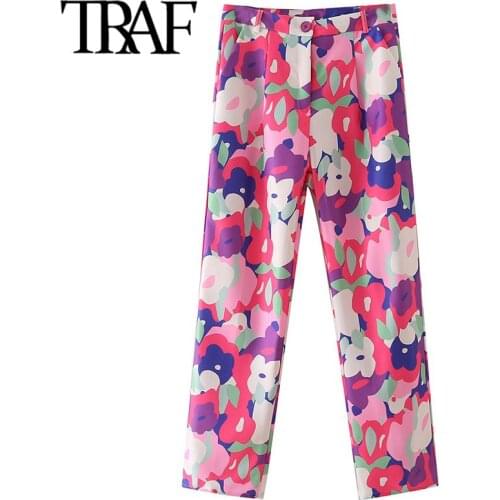 Женские цветные брюки TRAF China At AliExpress