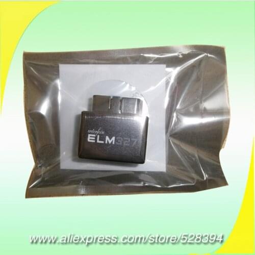 Top Quality OBD II Works on Android Black ELM327 100pcs/lot