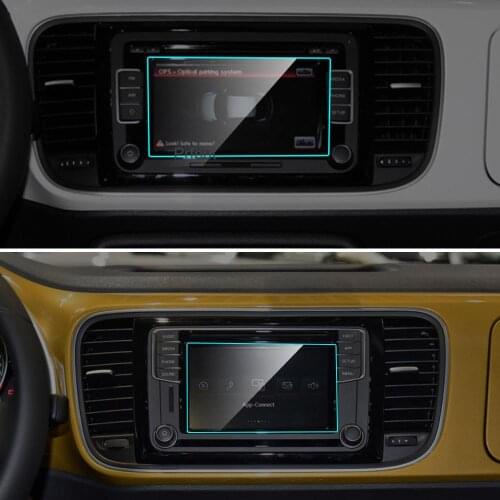 Car Screen Protector for Volkswagen VW Beetle 2013-2015 GPS Navigation Screen Tempered Glass Protective Film Auto Accessories