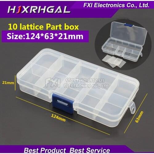 10 Grids Tools Packaging Box Portable Practical Electronic Components Storage box / Part box / Tool box