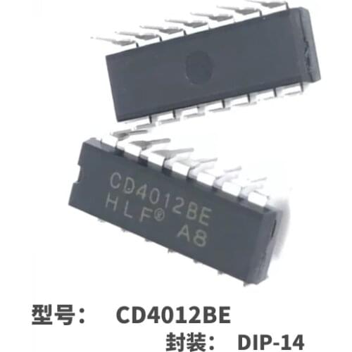 10pcs/lot CD4012BE CD4012 HEF4012BP HCF4012 DIP 4012 DIP-14 In Stock