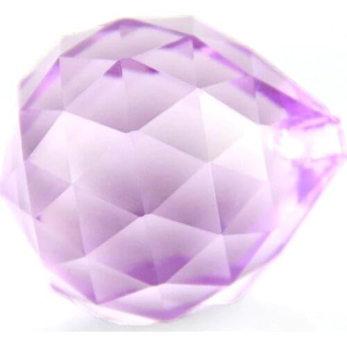 15mm-40mm Lilac Crystal Hanging Faceted Ball Crystal Pendants For Chandeliers Hot Sale Beautiful Glass Lighting Parts