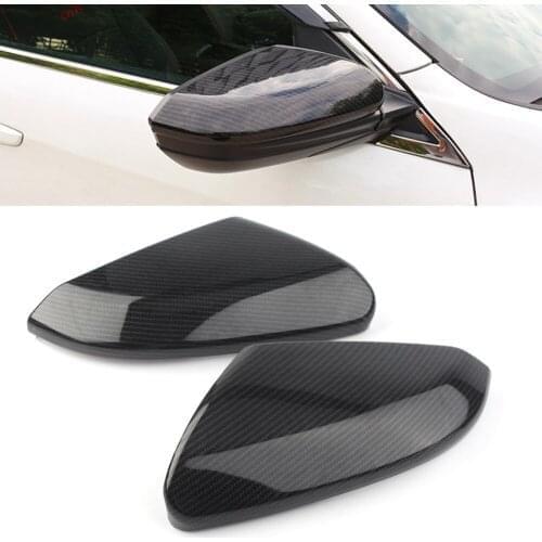 2Pcs Auto Car Side Door Rear View Mirror Wing Trim Cover For Honda Civic 2016 2017 2018 Carbon Fiber Sytling ABS Plastic