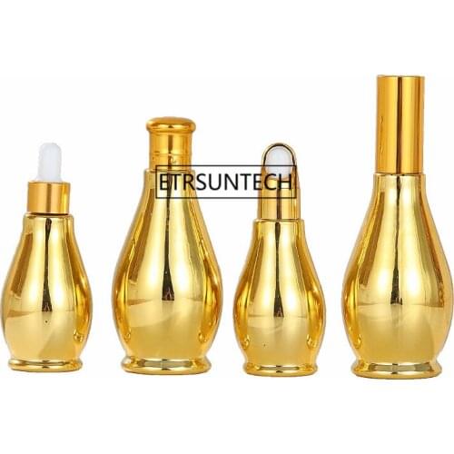 20ml gold Gourd Oil Bottles, Essential Oil Glass Dropper Bottle, Perfume spray pump Bottle F2013