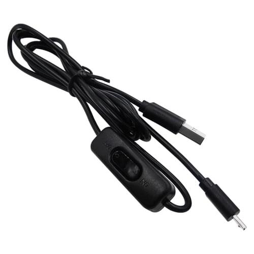 5PCS Micro USB Charger with ON/OFF Switch USB Power Cable for Raspberry Pi