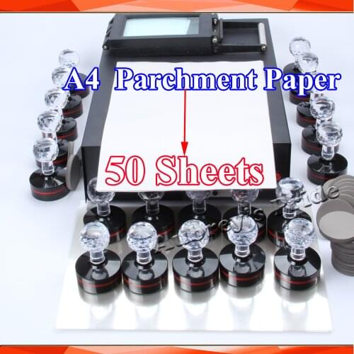 50 Sheets A4 Parchment Paper for Photosensitive Portrait Flash Stamp Machine Kit Selfinking Stamping Making