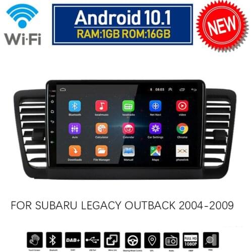 Android 10.1 Car DVD Player Radio GPS Navi Wifi Stereo For Subaru Legacy Outback 2004-2009 DVR Car Radios Black
