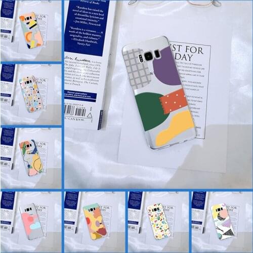 For Samsung Galaxy S5 S6 S7 Edge S8 S9 Plus Phone Case Silicone Soft Art Graffiti Draw Back Cover For Samsung Note 9 8 5 4