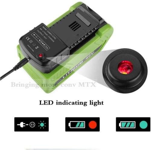 For Greenworks 40V battery Charger Replacement charger for GMAX 40V Li-ion Battery 29462 29472 1A charging current hotsell
