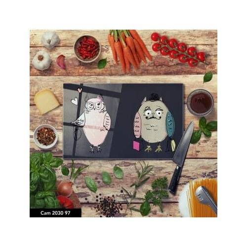 DTMEXPRESS Temperred Glass Decorative Kitchen Cutting Board Easy Clean Healthy Food Fruit Chopping Board Presentation Board