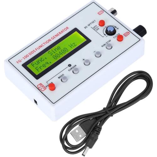 DDS Signal Generator LCD Display Sine Frequency 1HZ-500KHz Counter Function Signal Source Generator Meter 1Hz - 500KHz