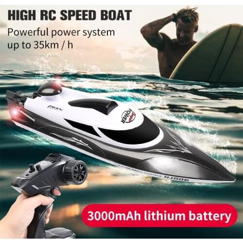 Racing RC Boat HJ806B 2.4G 35km/h High-Speed Water Cooling System Flip Omnidirectional Low Voltage Prompt Remote Control Boat