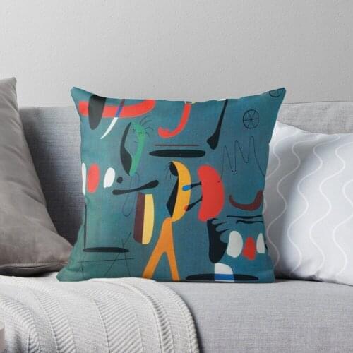 Painting-Joan Miro Throw Pillow