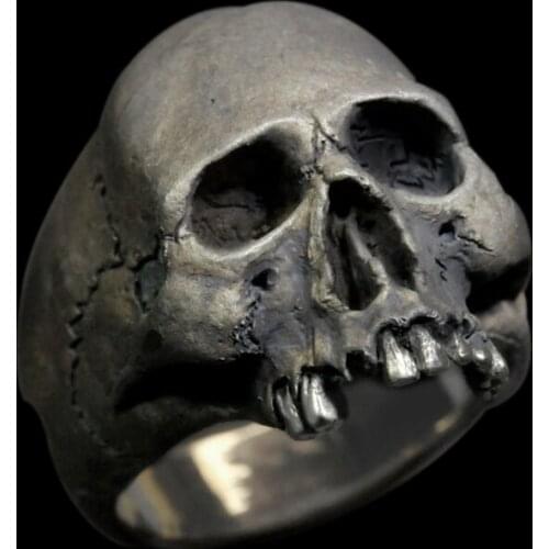 Punk Skull Rings Statement Jewelry Accessories Fashion Vintage Gothic Biker Stainless Skull Rings for Men