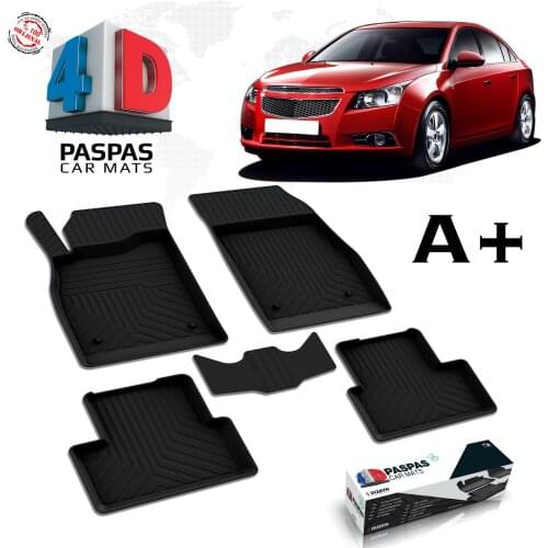 FOR CHEVROLET CRUZE MODEL RUBBER BLACK SLIP-RESISTANT OUTSOLE INDOOR MAT 2009 2010 2011 2012 2013 2014 2015 2016 2017 2018 2019 2020 2021