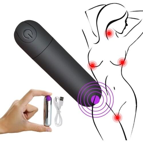 10 Speed Mini Bullet Vibrator Clitoris Stimulator USB Rechargeable G-spot Massager Powerful Finger Vibration Sex Toys For Women
