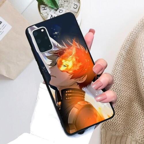 For Samsung Galaxy Todoroki and izuku wallpaper Soft TPU Black Border Samsung Galaxy Case