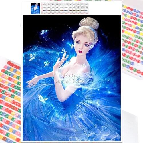 5D Diamond Painting Mosaic Kit Cartoon Dancing Princess Elf Disney Embroidery DIY Full Square Round Christmas Home Decor
