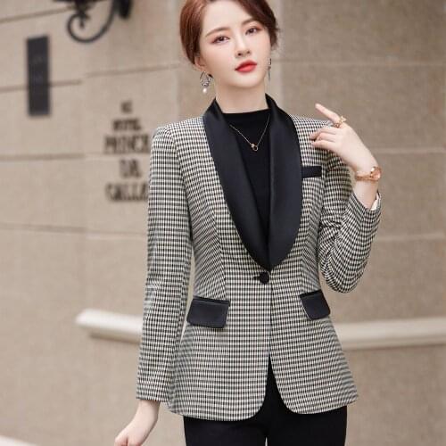 2021 New Autumn and Winter Womens Professional Wear Casual Office Sets Double Breasted Ladies Jacket Two-piece Fashion Trousers