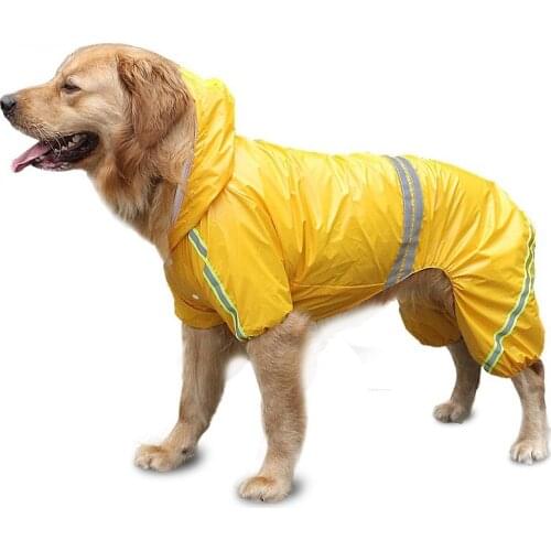 Cuttie Dog Raincoat for Large and Small Dogs Clothes for Yorkies Dog Raincoat Waterproof Yellow for Big Dogs Overalls Rain Coat