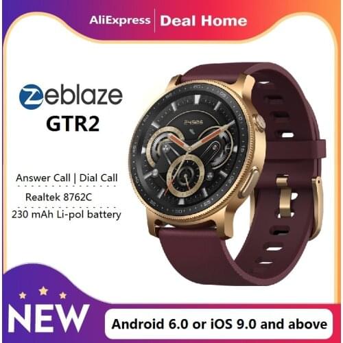 Zeblaze GTR 2 Smart Watch Receive/Make Call Health&Fitness Monitor Long Battery Life Smartwatch IP68 1.28" HD Touch Screen