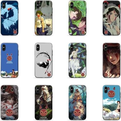 Studio Ghibli Princess Mononoke Phone Case for iPhone 7 8 11 12 Pro X XS Max XR Samsung A S 10 20 30 50 70 Plus pro funda