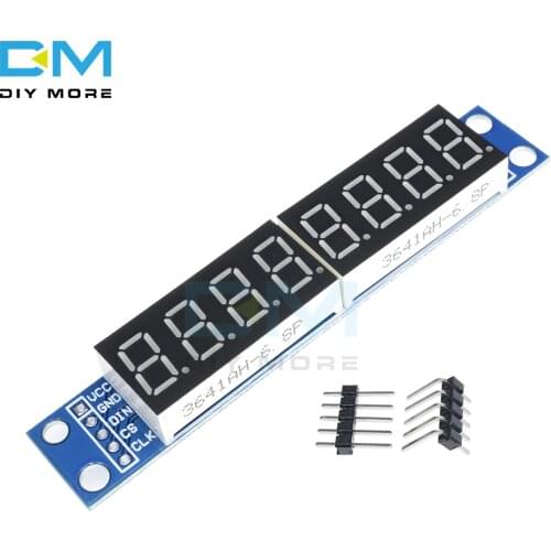MAX7219 7 Segment LED Dot Matrix 8 Digit Digital Tube Display Control Module For Arduino 3.3V 5V Microcontroller Serial Driver