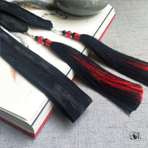 Vintage Ancient China wuxia hanfu black man woman black Headband girl Hair ribbons accessories Headwear