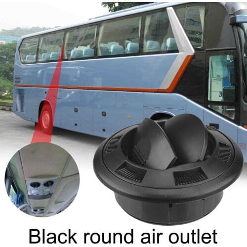 ABS Convenient Dia 75mm Adjustable AC Air Outlet Black Air Conditioning Outlet Professional for Electric Vehicles