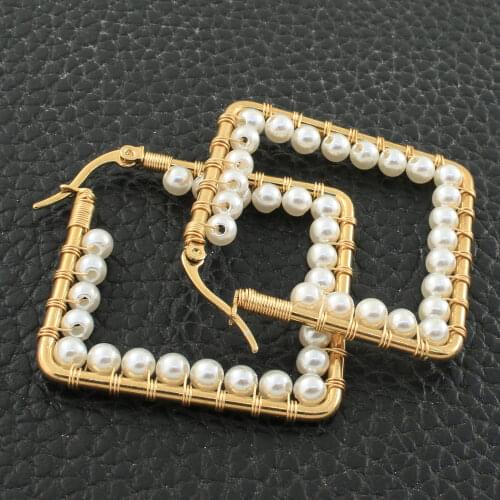 Stainless Steel Women Hoop Earrings Jewelry Gift Fashion Jewellery For Woman Girl EFGZBVAG1 Jewels Store