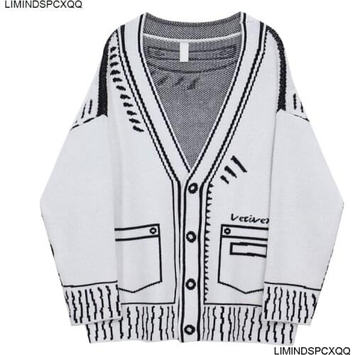 Cardigan Sweater Womens Autumn And Winter Single Breasted Long Sleeve V Neck Knitted Jacket Coat Fashion Oversized Sweater Tops