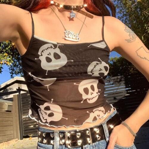 Women Floral Print Camis Crop Top Chest Hollow Out Sleeveless Slim Skinny Camisole 2021 Summer Sexy Elegant Tops