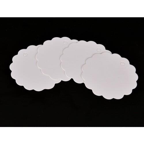 100PCS DIY Wedding Party Decor Supplies Round Laciness Paper Tags Kraft Price Tags For Clothing Hang Round Paper Label