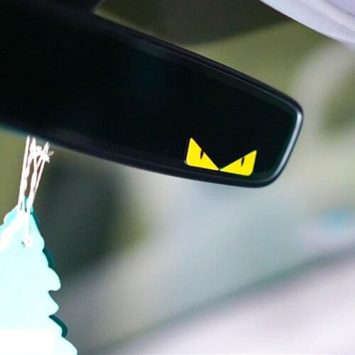 2x Car Styling Vinyl Decals Fashion Evil Peeping Eyes Auto Rear-view Mirror Safety Stickers 45x13mm