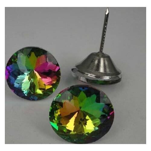 30pcs/lot 25mm COLORED DIAMOND FLOWER( REDBUD, BROKEN DIAMOND) CRYSTAL BUTTONS SNAP BUTTONS GLASS BUTTONS HARWARE DOOR KNOBS