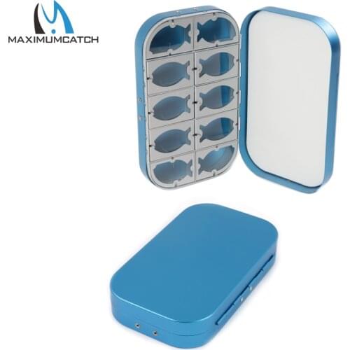 Maximumcatch Aluminum Fly Fishing Box 154*90*27 mm Multifunction Double Side Slit Foam Fly Box