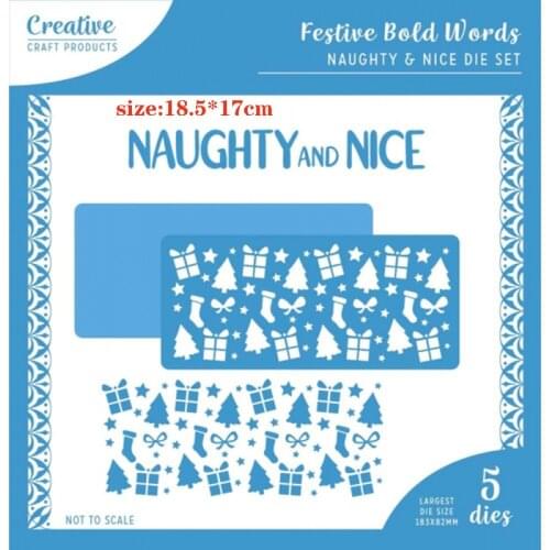 CH 2021 New Arrival Presell NAUGHTY & NICE SET Metal Cutting Dies 3D DIY Scrapbooking Carbon Sharp Craft Die Photo Invitation
