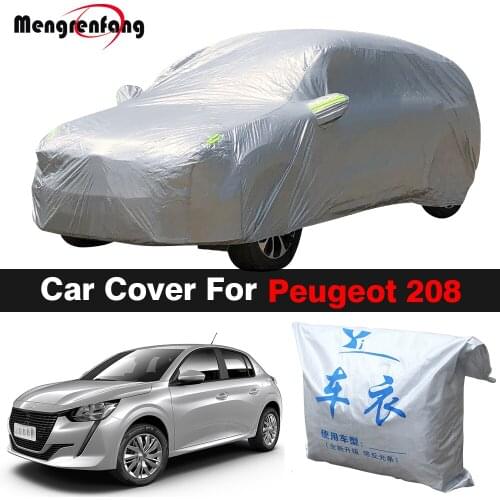 Full Car Cover Anti-UV Outdoor Indoor Sun Shade Rain Snow Dust Resistant Cover For Peugeot 208 Hatchback