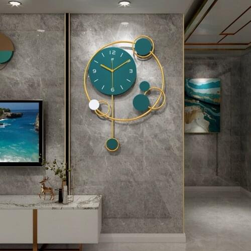 Decorative clock wall clock living room Nordic luxury modern minimalist personality creative art fashion home clock wall clock