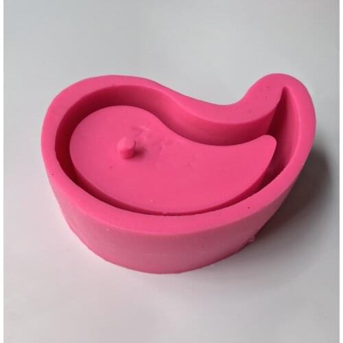 DIY Silicone Mold Concrete Flower Pot Mould Creative Plaster Cement Succulent Plant Potted Molds Manual Clay Craft Home Decor