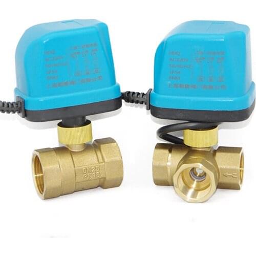 DN15 DN20 DN25 DN32 AC220V di acqua Elettrico 2 vie In Ottone Valvola A Sfera Motorizzata, tipo di interruttore a due vie hvac 1