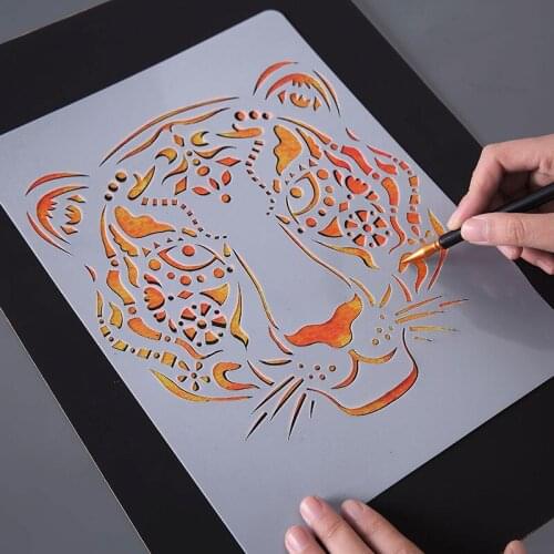 Hot Animal Scraping Painting Toys For Children Hand Drawing Stencil Tool Kids Toys DIY Paint Learning Education Drawing Toys